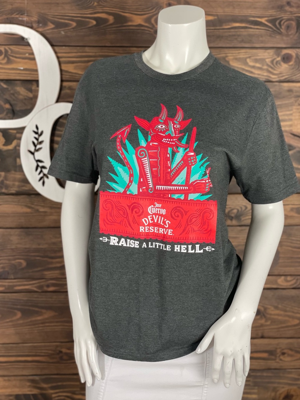 Jose Cuervo | Dark Gray Graphic Tee “Devil’s Reserve Raise a Little Hell”